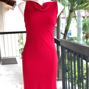 Red elegant fitted Cocktail Dress